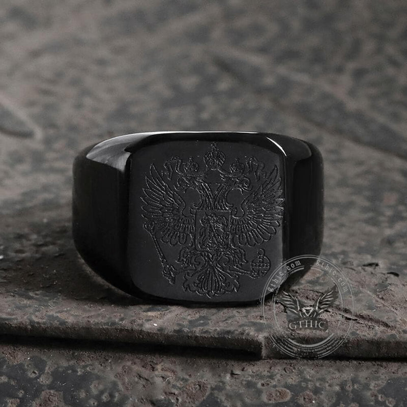 Double-headed Eagle Stainless Steel Signet Ring