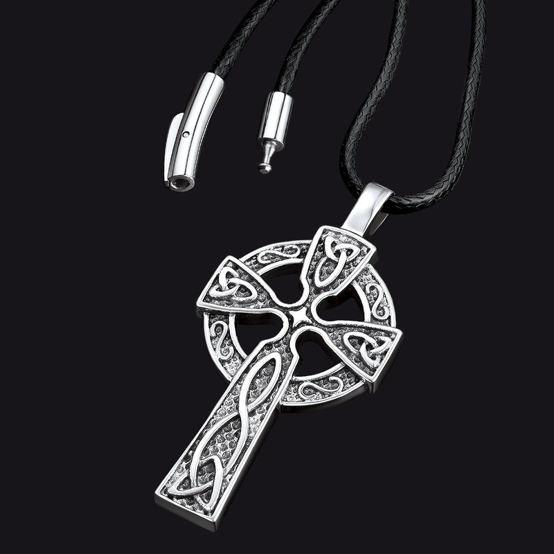 Large Celtic Cross Necklace Pendant for