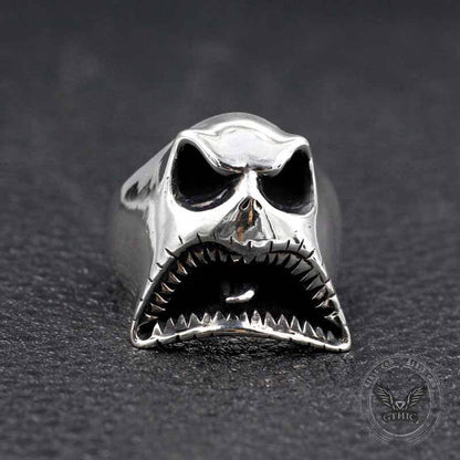 Evil Ghost Sterling Silver Halloween Ring