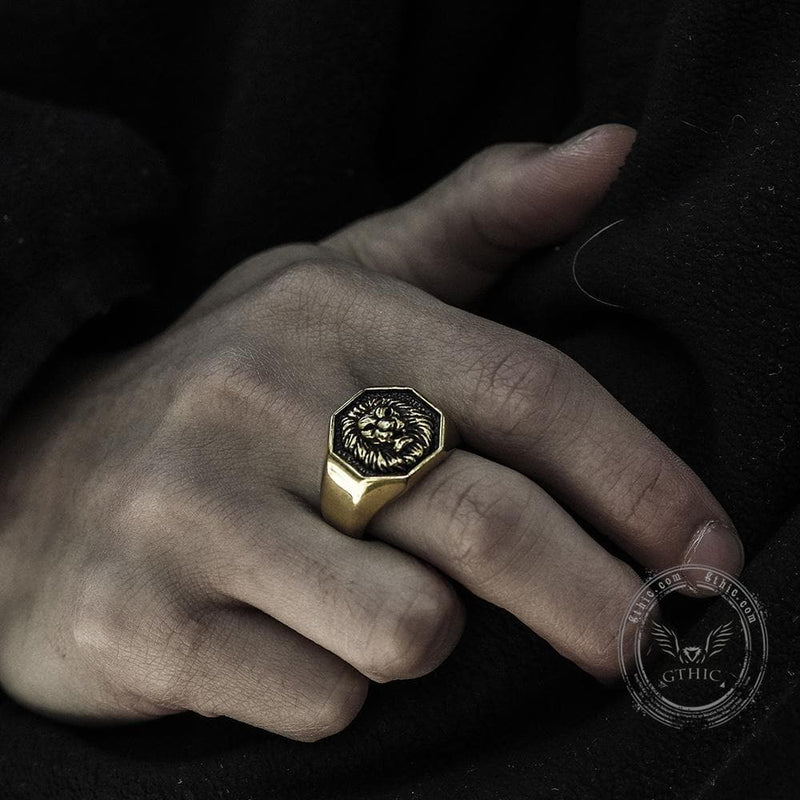 Fierce Lion Stainless Steel Ring