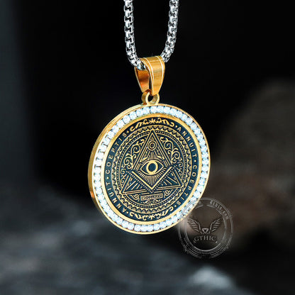 Freemason All-seeing Eye Stainless Steel Pendant