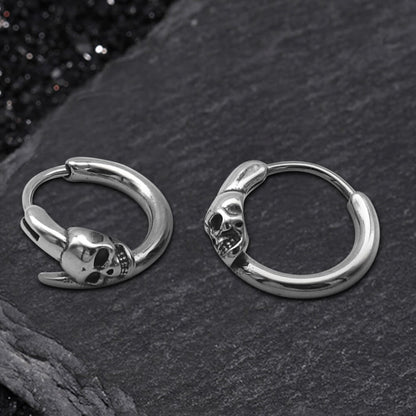 Gothic Skull Stainless Steel Earrings