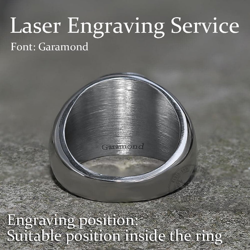 Hemp Leaf Stainless Steel Ring