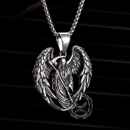 Hip Hop Scythe Grim Reaper Stainless Steel Pendant