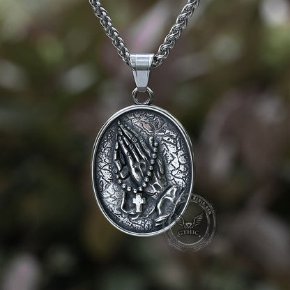 Holy Prayer Stainless Steel Christian Pendant