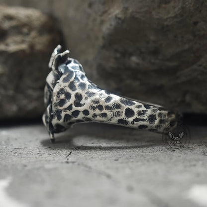 Horned Armor Witch Sterling Silver Ring