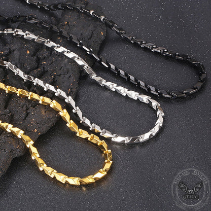 Mechanical Dragon Bone Chain Stainless Steel Necklace