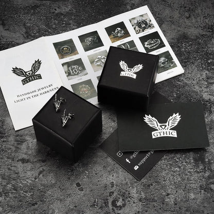Middle Finger Ghost Hand Stainless Steel Ear Stud