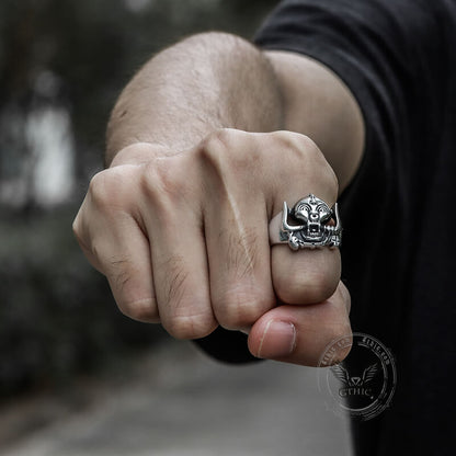 Mot��rhead Stainless Steel Warpig Finger Ring