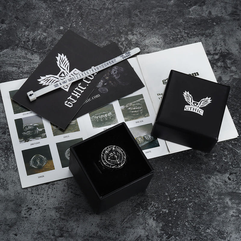 Norse Slavic Wolf Stainless Steel Viking Ring