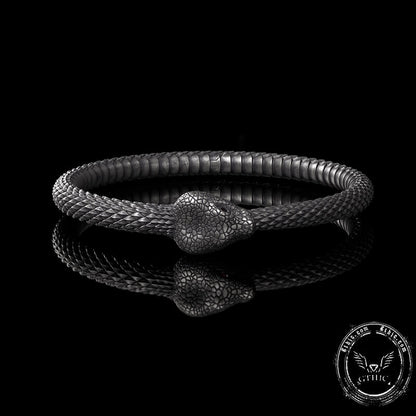 Ouroboros Symbol Sterling Silver Snake Bracelet