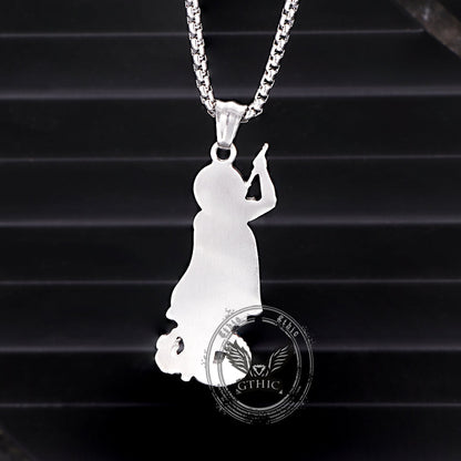 Retro St. George Slay Dragon Stainless Steel Pendant