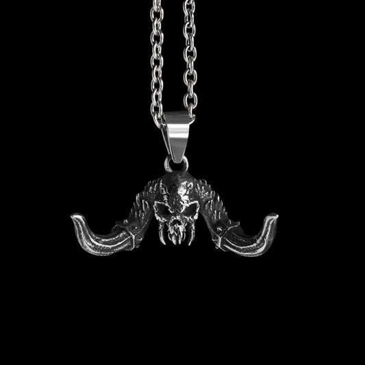 Satanic Horned Skull Pendant