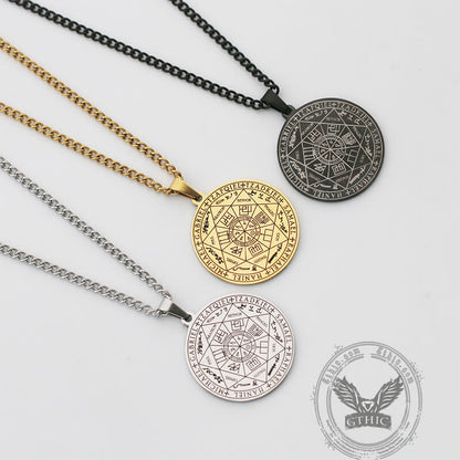 Seal of the Seven Archangels Stainless Steel Necklace