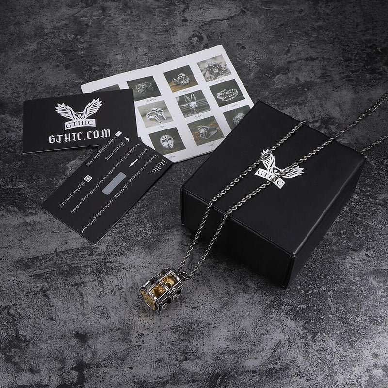 Skull Cage Stainless Steel Pendant