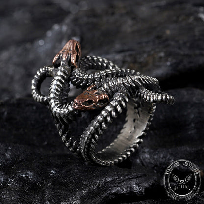 Snake Skeleton Sterling Silver Animal Ring