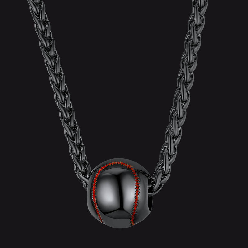 Sport Baseball Pendant Necklace Chain for