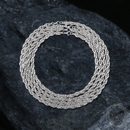 Stainless Steel Twist Chain Necklace