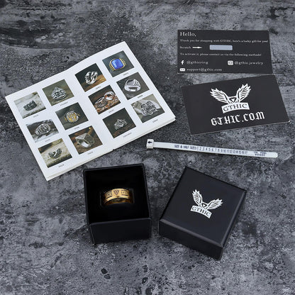 Viking Symbol Stainless Steel Spinner Ring