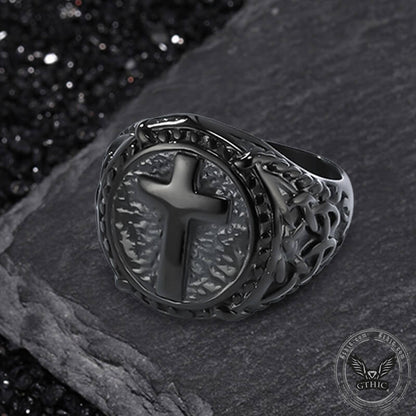 Cross Knot Stainless Steel Ring