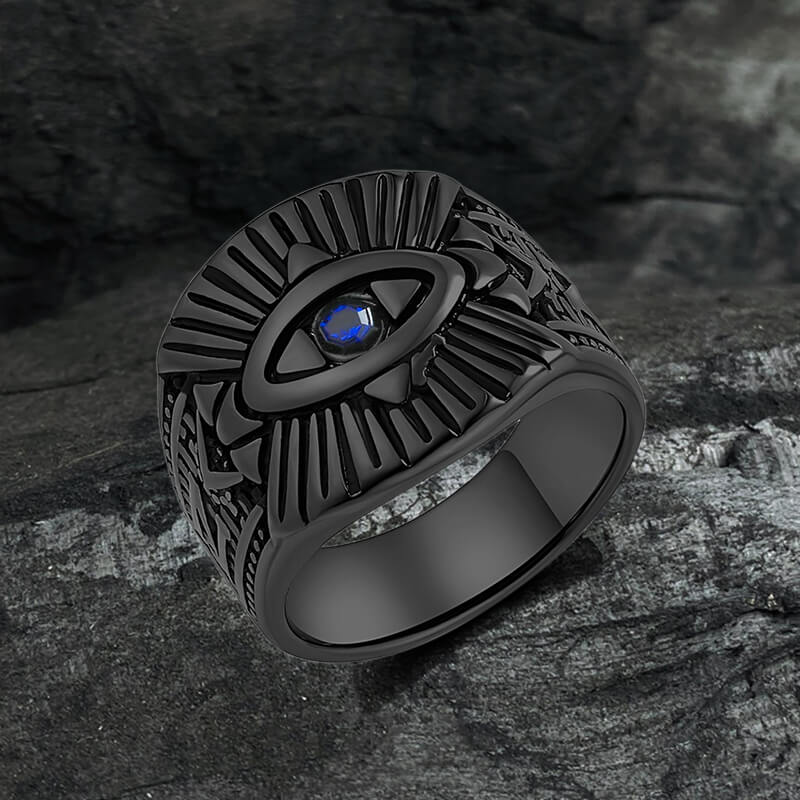 God's Eye Egyptian Pharaoh Eye Stainless Steel Ring