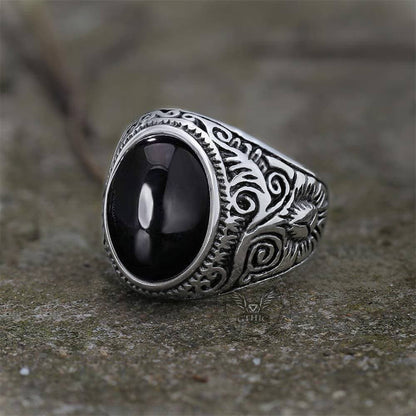 Pattern Gem Sterling Silver Ring